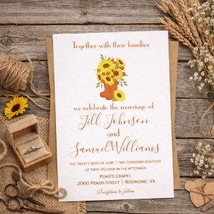 Liebliches Thema im Herbst Sonnenblumen Boot Vase Einladung