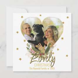 Liebliches Weihnachts-Foto Herzlich willkommen auf Feiertagskarte