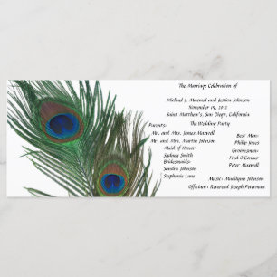 Liebliches White Peacock Wedding Programm