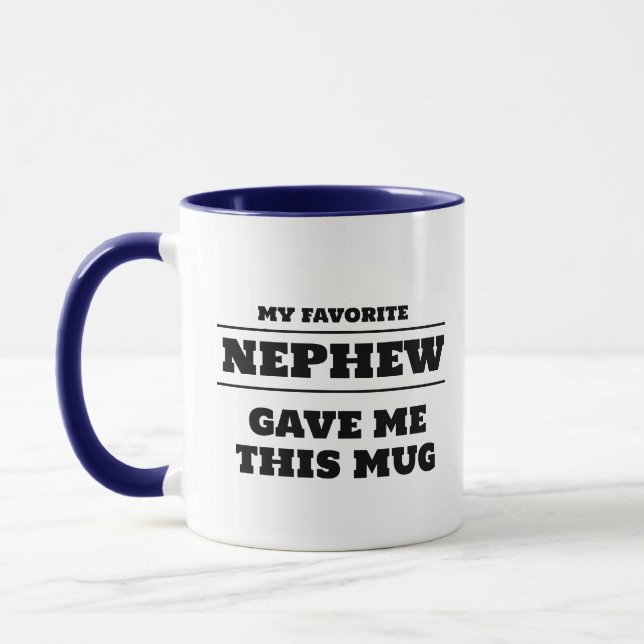 Liebling Nephew gab mir Vatertag Geschenk Onkel Tasse (Links)