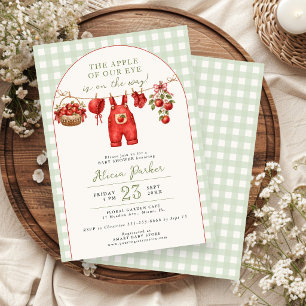 Liebling unseres Auges Wäscheleine Gingham-Baby-Pa Einladung