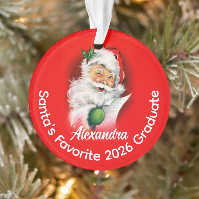 Lieblings-Absolventenklasse von Santa 2026 Ornament (Baum)