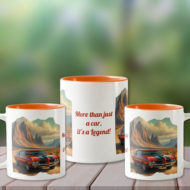 Lieblings-Car-Coffee-Tasse Zweifarbige Tasse (Personalize to add names/dates. Customize to change text, color, style or remove text.)
