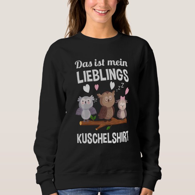 Lieblings Cudly Women S Owl Nachtkleid Sweatshirt (Vorderseite)