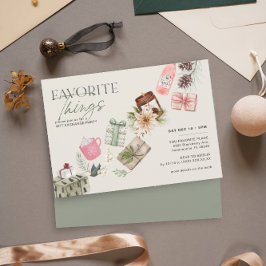 Lieblings-Dinge Freunde Geschenkbörse Feiertag Par Einladung