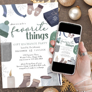 Lieblings-Dinge Gemütliches Winter-Geschenk-Exchan Einladung