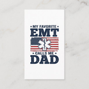 Lieblings-EMT nennt mich Dad Vintage-Patriot-Shirt Visitenkarte