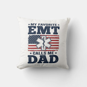 Lieblings-EMT nennt mich Dad Vintage-Patriotismus- Kissen