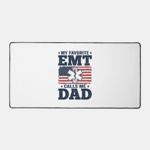 Lieblings-EMT nennt mich Dad Vintage-Patriotismus- Schreibtischunterlage