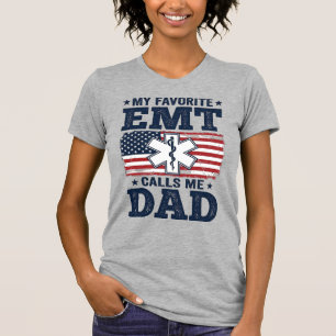 Lieblings-EMT nennt mich Dad Vintage-Patriotismus- T-Shirt
