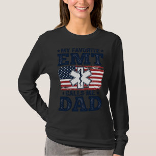 Lieblings-EMT nennt mich Dad Vintage-Patriotismus- T-Shirt