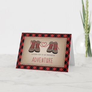 Lieblings-Erlebniswandern Boots Liebe Valentine Karte