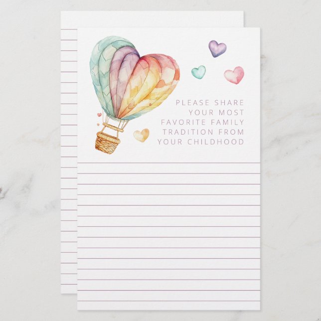 Lieblings-Familientradition-Duschkarten (Vorne/Hinten)