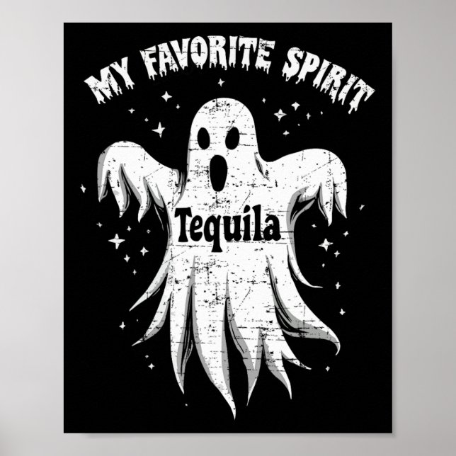 Lieblings-Geist Tequila Drink Ghost Halloween C Poster (Vorne)
