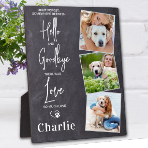 Lieblings-Hallo-Anpassung 3 Foto Haustier Hund Ged Fotoplatte