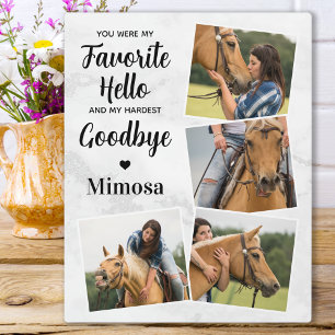 Lieblings-Hallo Hardest Goodbye Custom Pet Memoria Fotoplatte