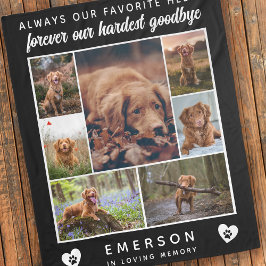 Lieblings-Hallo Hardest Goodbye Dog Foto Collage Fleecedecke