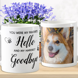 Lieblings-Hallo Hardest Goodbye Foto Memorial Kaffeetasse