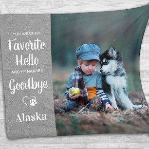Lieblings-Hallo Hardest Goodbye Pet Hund Memorial Fleecedecke