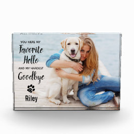 Lieblings-Hallo Hardest Goodbye Pet Loss Memorial Fotoblock