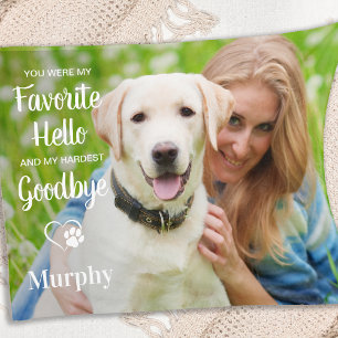 Lieblings-Hallo Hardest Goodbye Pet Memorial Foto Fleecedecke