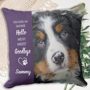 Lieblings-Hallo Hardest Goodbye Pet Memorial Foto Kissen