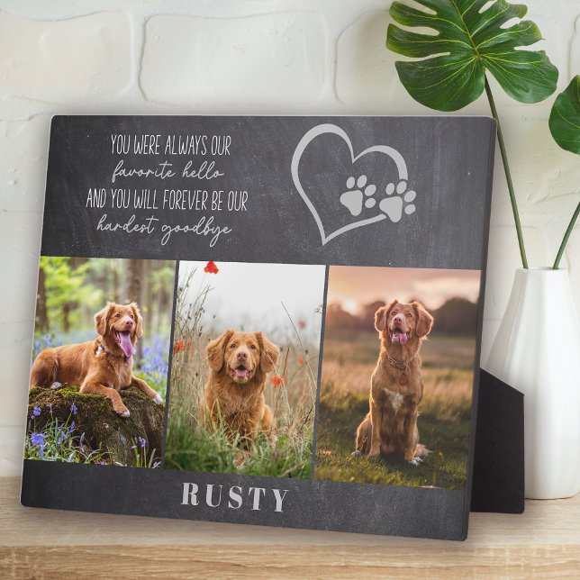 Lieblings-Hallo Hardest Goodbye Pet Memorial Fotoplatte (Von Creator hochgeladen)