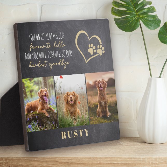 Lieblings-Hallo Hardest Goodbye Pet Memorial Fotoplatte (Von Creator hochgeladen)
