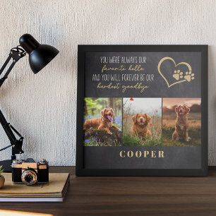 Lieblings-Hallo Hardest Goodbye Pet Memorial Poster