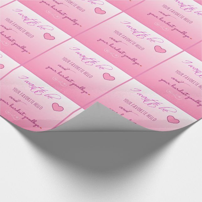 "Lieblings-Hallo" Valentine Geschenkpapier (Ecke)