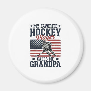 Lieblings-Hockeyspieler nennt mich Opa Vintage-Shi Magnet