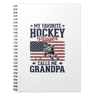 Lieblings-Hockeyspieler nennt mich Opa Vintage-Shi Notizblock
