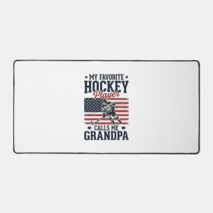 Lieblings-Hockeyspieler nennt mich Opa Vintage-Shi Schreibtischunterlage