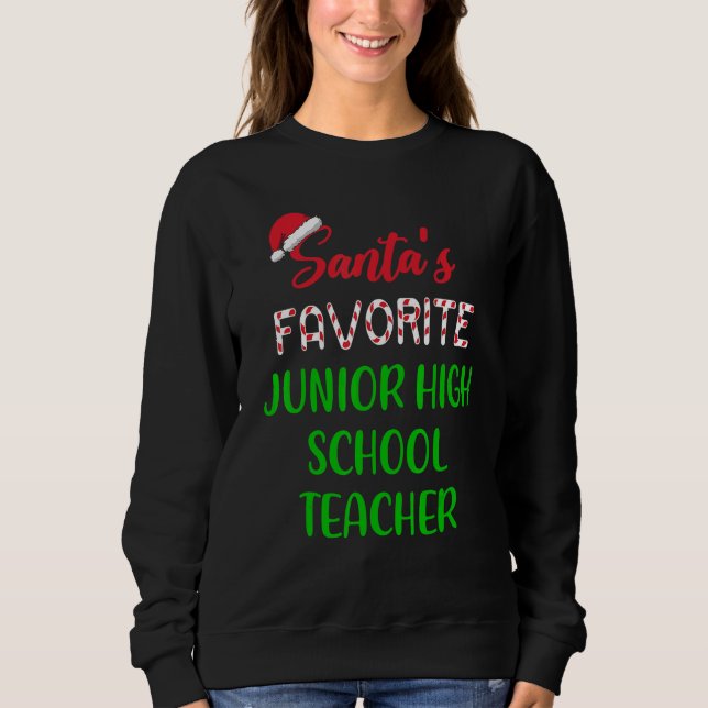 Lieblings-Junglehrer von Santa Chrit Sweatshirt (Vorderseite)