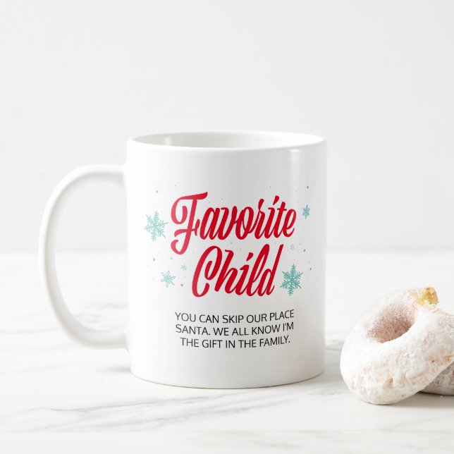 Lieblings-Kind ich bin das Geschenk Funny Familie  Kaffeetasse (Mit Donut)