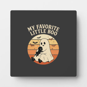 Lieblings kleiner Boo Halloween-Geist Baby Retro-S Fotoplatte