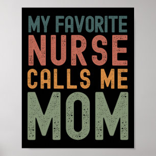 Lieblings-Krankenschwester nennt mich Mama Witzige Poster