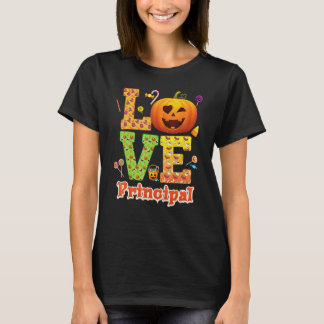 Lieblings-Lehrer-Kürbis-Halloween-Süßigkeiten-Kann T-Shirt