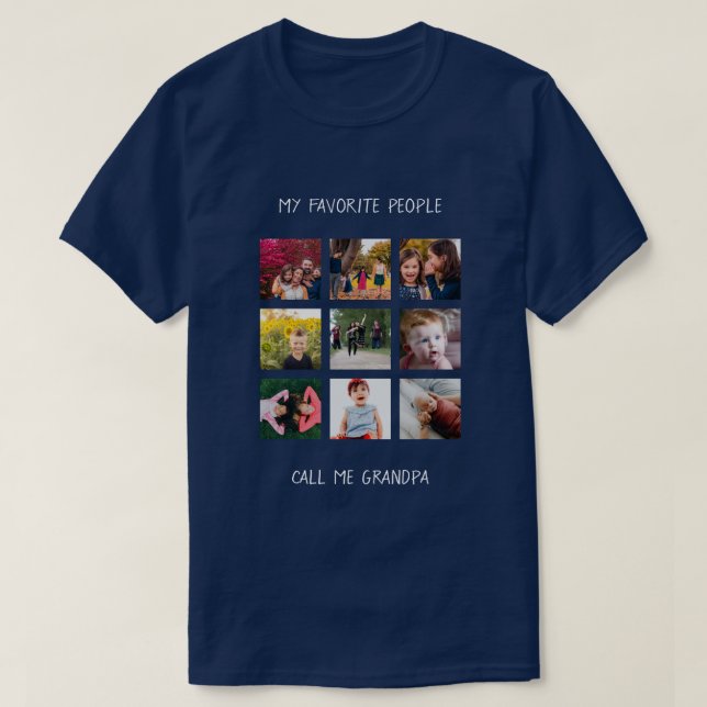 Lieblings-Leute nennen Grandpa-Vatertag Foto T-Shirt (Design vorne)