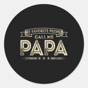 Lieblings-Leute nennen mich Papa Funny Opa Väter Runder Aufkleber