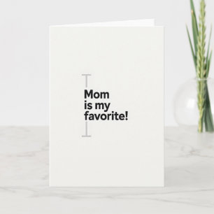 Lieblings-Mama-Minimalismus-Karte Karte