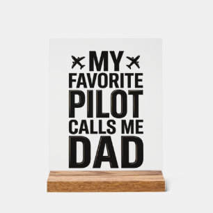 Lieblings-Pilot nennt mich Dad Vintage-Flugzeug-Sh Acrylschild
