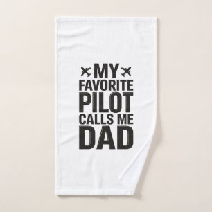 Lieblings-Pilot nennt mich Dad Vintage-Flugzeug-Sh Handtuch