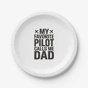 Lieblings-Pilot nennt mich Dad Vintage-Flugzeug-Sh Pappteller