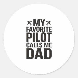 Lieblings-Pilot nennt mich Dad Vintage-Flugzeug-Sh Runder Aufkleber