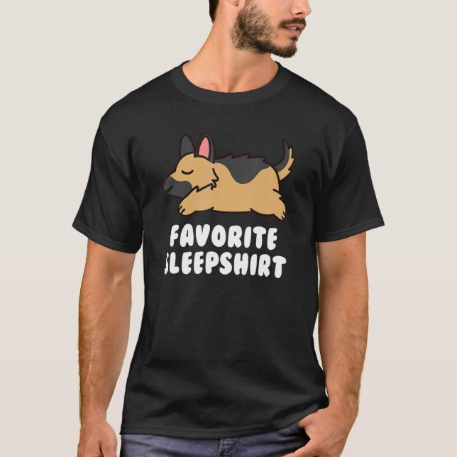 Lieblings-Schlaf-Hund T-Shirt (Vorderseite)