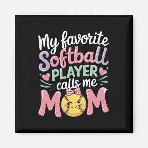 Lieblings-Softball-Mutter lustiger Spruch für stol Magnet