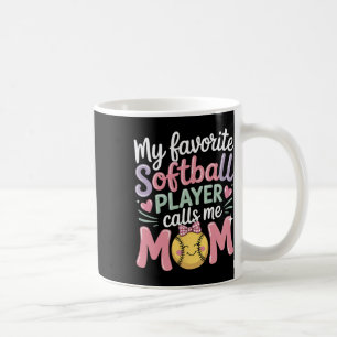 Lieblings-Softball-Mutter lustiger Zitat für stolz Kaffeetasse