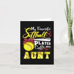 Lieblings-Softballspieler nennt mich Tante Tee Müt Karte