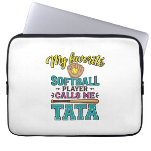 Lieblings-Softballspieler nennt mich TATA-Shirt-De Laptopschutzhülle